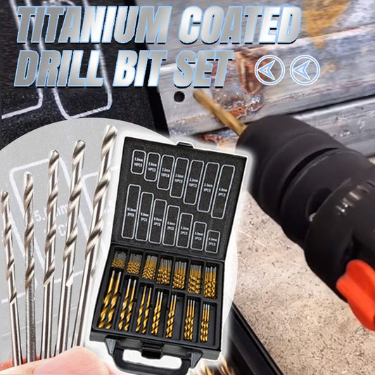 Titanium-plated high-speed steel drill bit set (multiple sets of specifications)