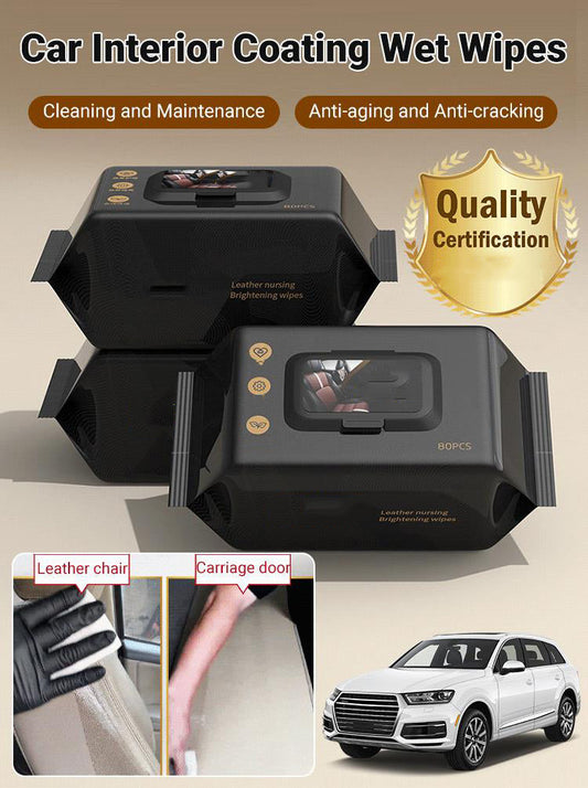 🧼 Car Interior Coating Wipes – Instant Shine, Dust Repellent & Anti-Scratch ✨
