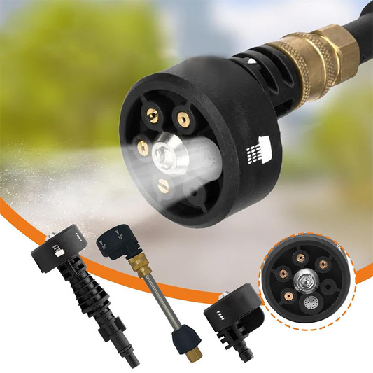 🌿💧6-in-1 Adjustable High Pressure Wash Nozzles - for Deck, Car and House Cleaning