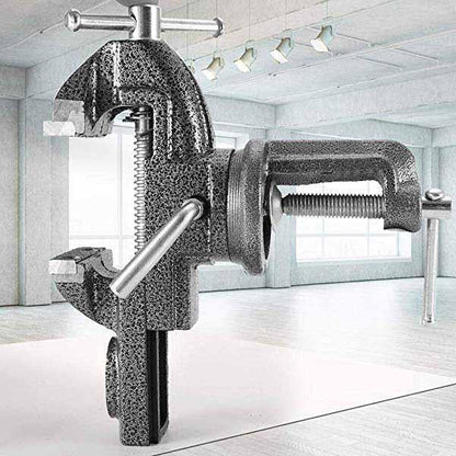 ⏳🔥LIMITED-TIME 50% OFF! ⏰Mini Bench Vice – Heavy-Duty Cast Iron, 360° Rotation & Clamp-On – For Workshops, Garages & DIY 💪