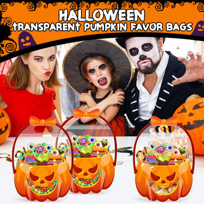📢📢50% OFF !! 🎃👻Halloween Pumpkin Treat Bags | Resealable Zipper Prevents Candy Spills🍬