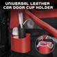 Organize Your Car Instantly! No-Slip Clip-On Leather Cup Holder