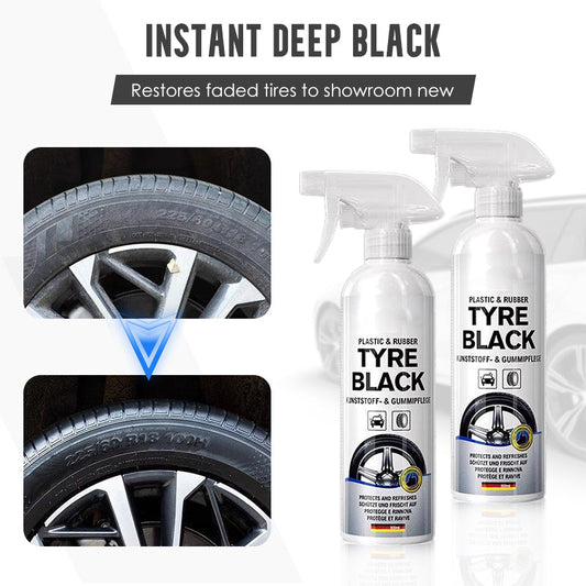 🚗 BUY 3 GET 1 FREE! 🎉 Tire Shine & Protect Spray – Deep Gloss, UV Guard & Anti-Dust ✨📦