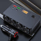 🔌120W Car Charger Adapter – 4 USB Ports (PD 30W + QC 3.0) + 3 Sockets, Real-Time Voltage Display! 🚗⚡
