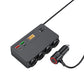 🔌120W Car Charger Adapter – 4 USB Ports (PD 30W + QC 3.0) + 3 Sockets, Real-Time Voltage Display! 🚗⚡