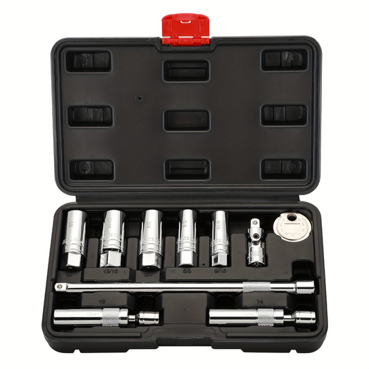 10-Piece Magnetic Swivel Spark Plug Socket Set