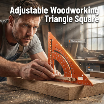 📐 LIMITED-TIME 50% OFF! ✨ Precision Adjustable Woodworking Triangle Ruler 🛠️