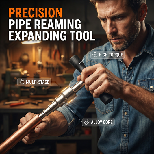 🔧 LIMITED-TIME 50% OFF! ✨ Multi-Function Pipe Reaming & Expanding Tool – Hardened Alloy, Stepped Shaft, Ergonomic Grip 🛠️