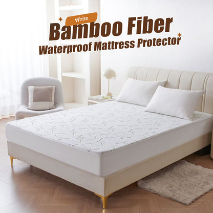 🌿 Waterproof Without the Crinkle – Bamboo Fibre Mattress Protector. Breathable, Soft & Deep Pocket