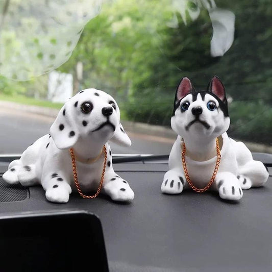 ⏳Time-Limited Special⏰Cute Dog Bobblehead – Nods Along Every Turn – 10 Breeds, Soft Plush, Gold Chain – Brings Smiles to Every Drive 🚗