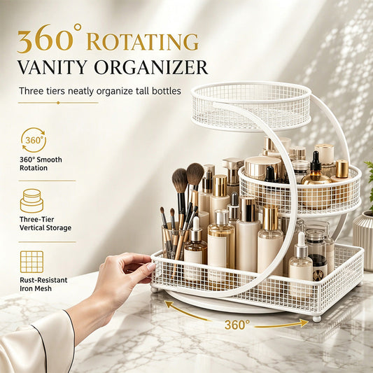 Cosmetic Organizer Shelf for Vanity and Bathroom Countertop Desktop Skincare and Makeup Storage Rack