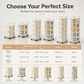 Cream Colored Multi Tier Rolling Storage Cart with Drawers Floor Standing Mobile Utility Organizer Rack for Home Living Room Bedroom Snacks and Toys