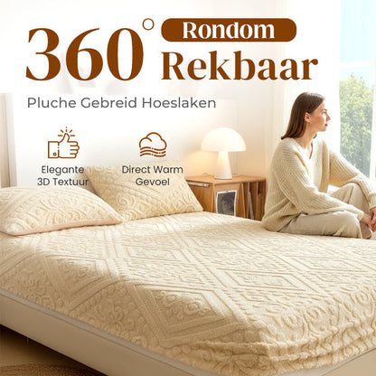 🛏️ 360° All-Around Stretch Plush Knit Fitted Sheet☁️– Soft, Snug & Easy to Put On, Cosy Comfort for Every Bed ✨