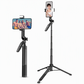 Extendable Selfie Stick Tripod with Bluetooth Remote Control and Handheld Phone Gimbal Stabilizer for Live Streaming and Photography