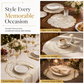⏳Limited-time 50% off⏰Nordic Style Metallic Peony Flower PVC Placemat | Heat Resistant Non Slip Waterproof Dining Table Mat🍽️💛🌹