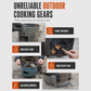 Multifunctional Portable Wood Burning and Charcoal Stove with Rust Resistant Cooktop for Outdoor Camping BBQ Cooking and Heating