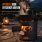 Multifunctional Portable Wood Burning and Charcoal Stove with Rust Resistant Cooktop for Outdoor Camping BBQ Cooking and Heating