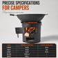 Multifunctional Portable Wood Burning and Charcoal Stove with Rust Resistant Cooktop for Outdoor Camping BBQ Cooking and Heating