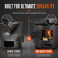 Multifunctional Portable Wood Burning and Charcoal Stove with Rust Resistant Cooktop for Outdoor Camping BBQ Cooking and Heating
