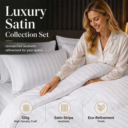 🛏️ Premium Satin Stripe Bedding Set