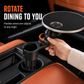 Multifunctional 360 Degree Rotating Car Cup Holder and Food Tray Table Non Slip Wear Resistant Extended Vehicle Dining Tray
