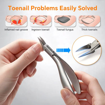 📢50% OFF !! ⏰Stainless Steel Ingrown Toenail Clipper and Dead Skin Nipper 2 Piece Manicure Set