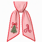 Vintage Santa Claus Printed Ribbon Bow for Christmas Wreath and Door Hanging Decoration Holiday Streamer Bowknot