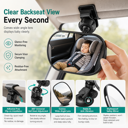 👀 Adjustable Convex Auxiliary Mirror