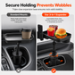 3 in 1 Multifunctional Car Cup Holder Phone Mount with Tray and Storage Organizer
