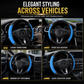 Sparkling Rhinestone Car Steering Wheel Cover Elastic Leather Wheel Protector with Crystals for Auto Interior