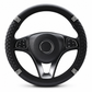 Sparkling Rhinestone Car Steering Wheel Cover Elastic Leather Wheel Protector with Crystals for Auto Interior