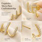 ⏳Limited-time 50% off🌸Minimalist 3-Layer Curved Ear Crawler Earrings with Sparkling Rhinestones