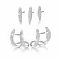 ⏳Limited-time 50% off🌸Minimalist 3-Layer Curved Ear Crawler Earrings with Sparkling Rhinestones