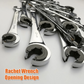 Open Tubing Ratchet Wrench (Fixed Head-Flexible Head 2 IN 1)