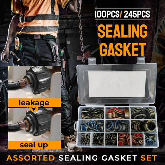 Pousbo® 100pcs/ 245pcs Assorted Sealing Gasket Set