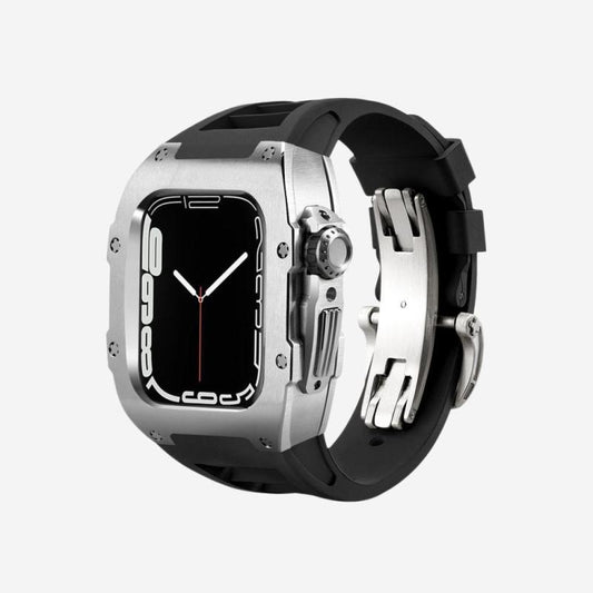 Fluoroelastomer Band Titanium Case Retrofit Kit For Apple Watch