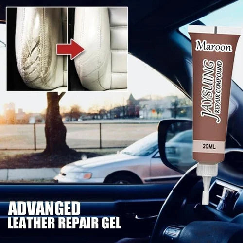 Leather Repair Kit for Furniture ,Restorer of Car Seat, Couch, Sofa,  Jacket,Leather Repair Paint Gel for Scratches Torn Burns and Holes  Repair,Match